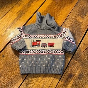 Boys train sweater 3-6 months
